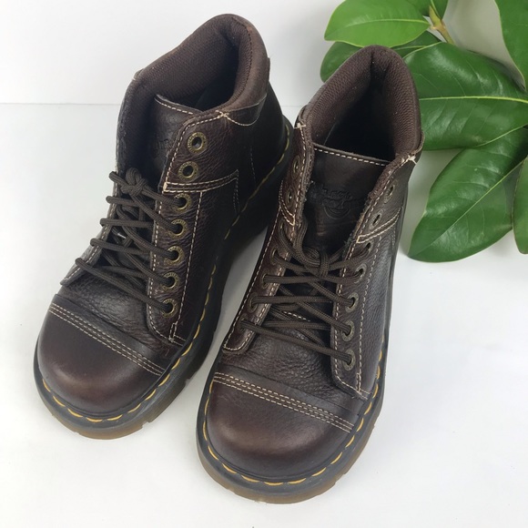 Dr. Martens Shoes - Doc Marten Yolanda Womens Boots Dark Brown EUC 7